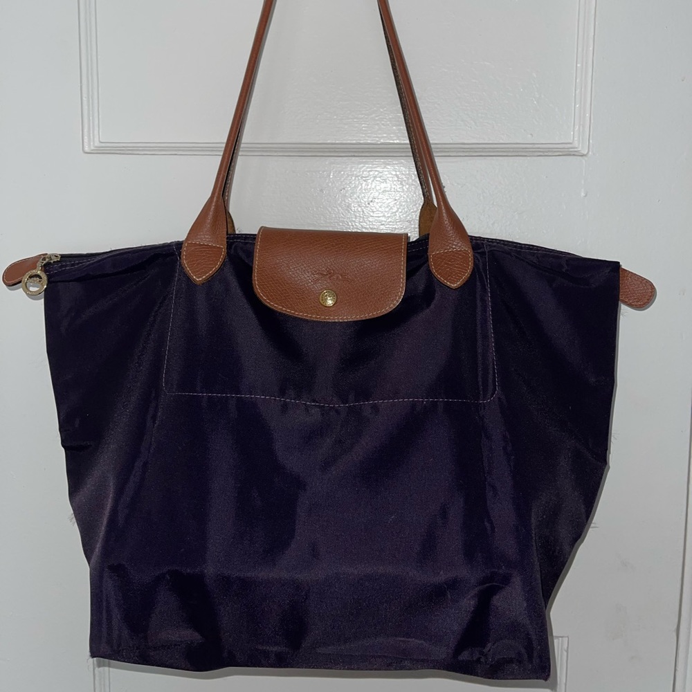 LONGCHAMP - LARGE LE PLIAGE TOTE IN BILBERRY